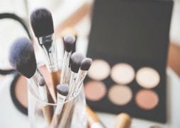 Combination Skin Makeup brushes and makeup
