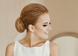 Hair and makeup brisbane Bun styled hair for bride