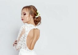 Dramatic back hair style structured bum for wedding hair